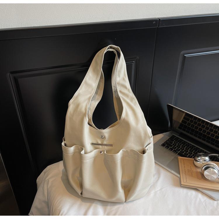 Korean Large-capacity Underarm Bag Women's Bag 2025 New Fashion Casual Shoulder Bag Pleated Portable Commuter Bag