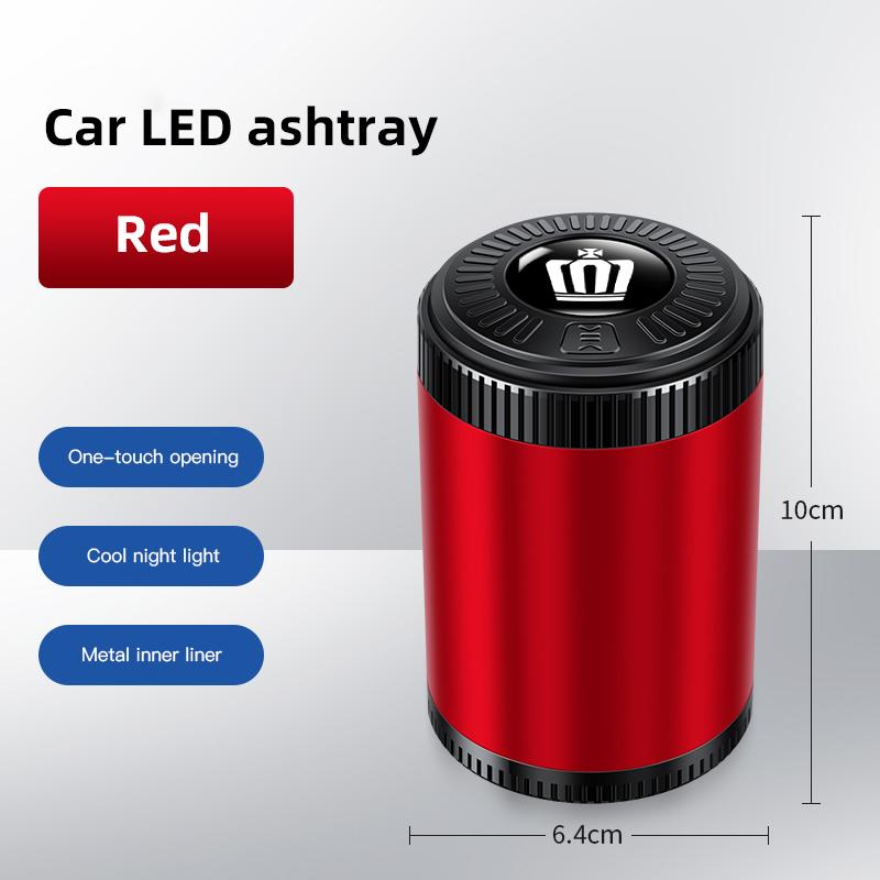 Car Ashtray With LED Light Universal Accessories For Toyota Hilux Corolla RAV4 Camry Highlander Yaris Cross Prado C-HR Sienna FP1