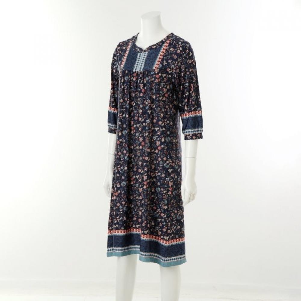 Venus Flower Border Print Dress Vevs117l