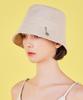 Bajal Heart Chain Studded Linen Bucket Hat Natural