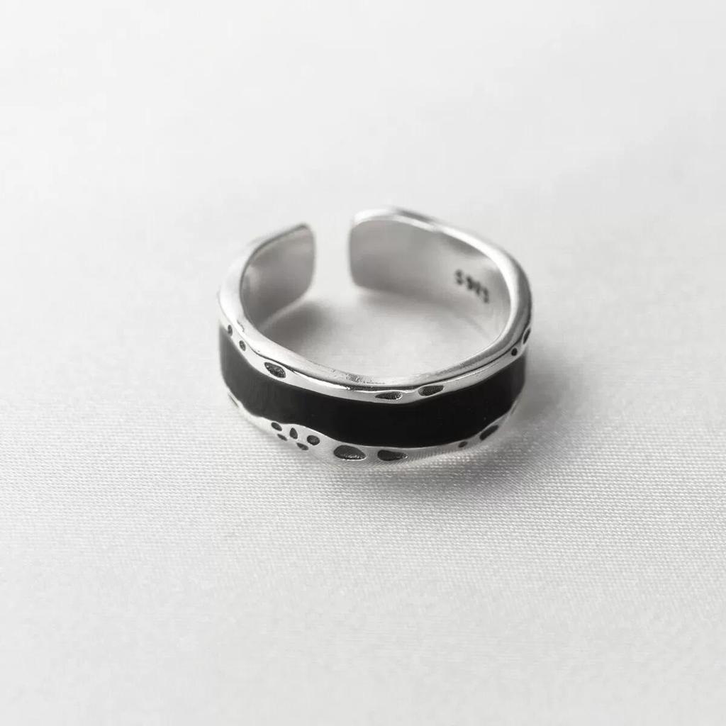 925 Sterling Silver Trend Arched Wide Ring For Female Geometry Punk Design Jewelry Asymmetric Gift Dropshipping