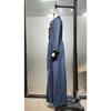 Spring New Retro Waist Slimming Long Sleeve Denim Swing Dress, Elegant Casual Party Denim Dress for Women