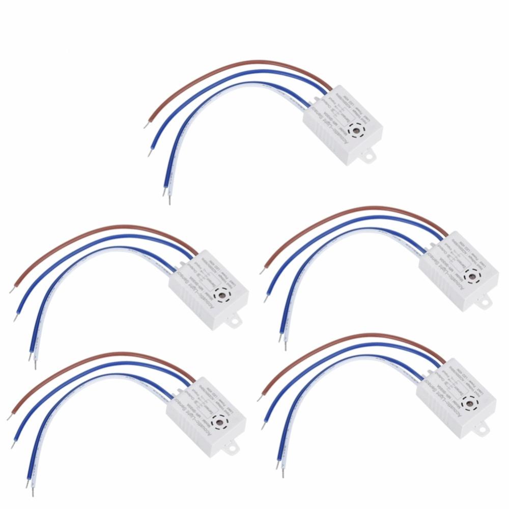 5PCS Voice Activated LED Sound and Light Control Switch Photocell Sensor  Home Improvement