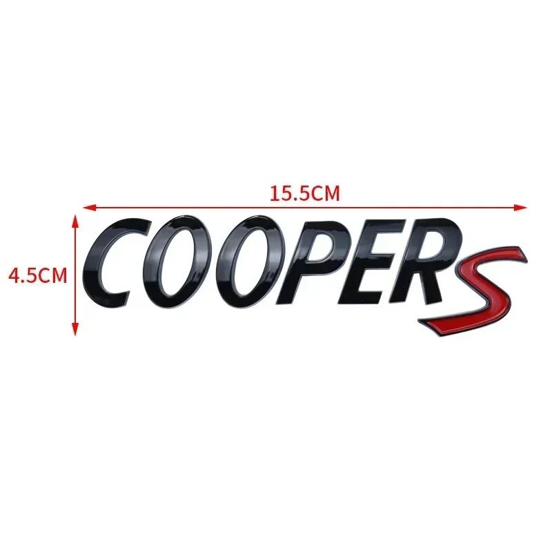 For Mini S Logo Rear Trunk Letters Emblem Badge Car Sticker Decals for Cooper S R50 R52 R53 R56 R60 Car Accessories