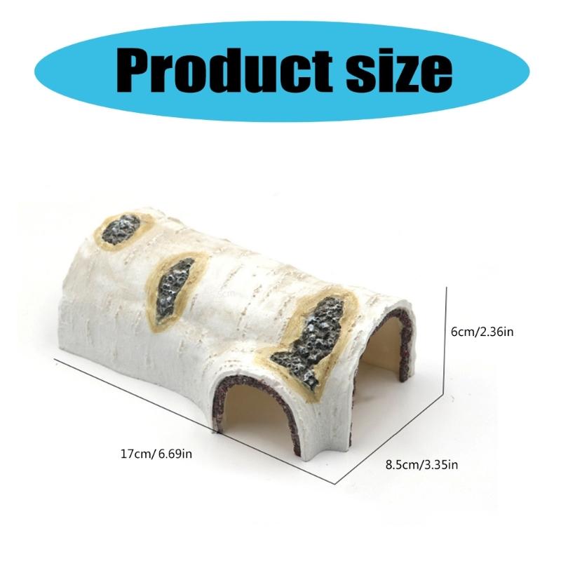 Aquariums Decorations Resin Tree Bark Fishtanks Landscape Cave Hideaways House for Turtles Reptiles Fish Safe Landscaping