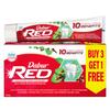 Red 600g (150g X 4, Pack of 4) Toothpaste - India's No.1 Ayurvedic Paste, Provides Protection Plaque Removal, Toothache, Yellow Teeth, Bad Br