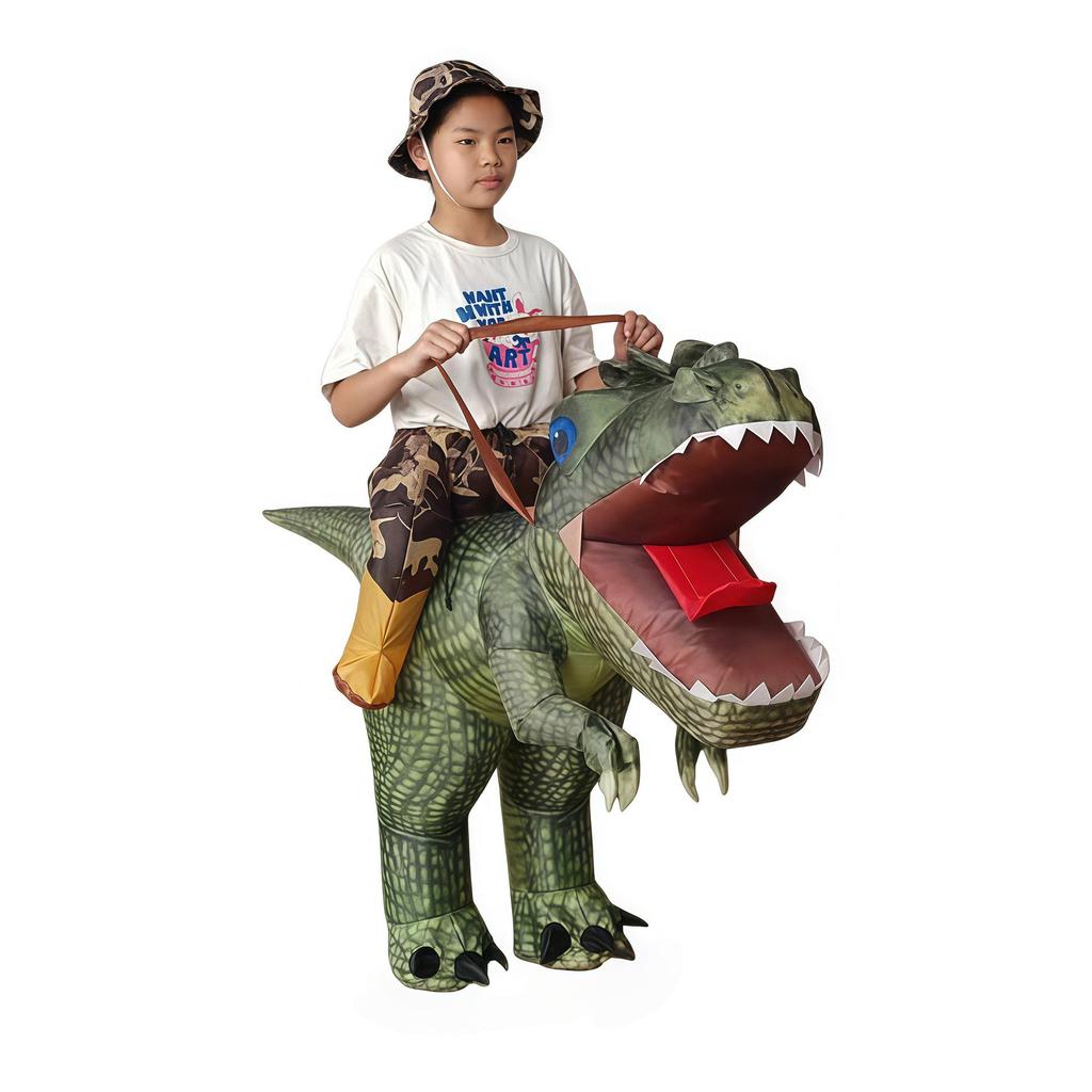 Christmas Dinosaur Inflatable Costume for Parent-Child Stage Performance and Activities