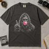 Bigfoot Peace Sign Bubblegum T-Shirt, Funny Yeti Sasquatch Shirt, Retro Cryptid Graphic Tee, Quirky Abominable Snowman Gift for Him Her