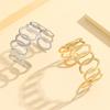 Versatile Geometric Oval Stainless Steel Women's Gold Plated Bracelet