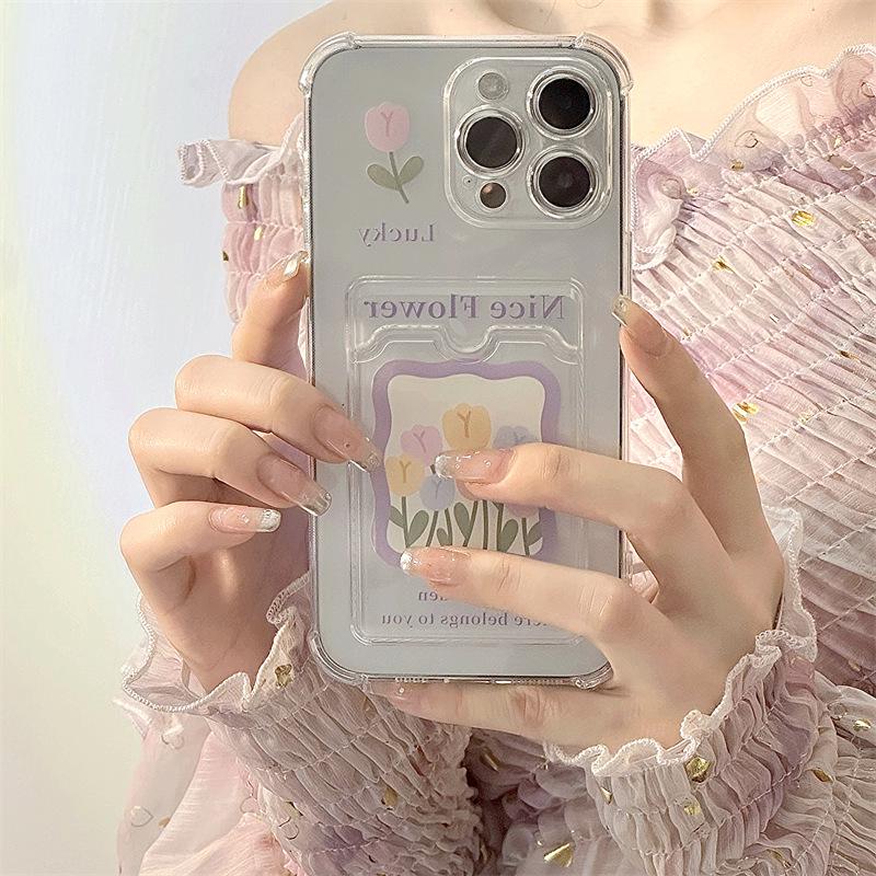 Zhitai 16 Pro Max iPhone Case: Stylish Protective Cover for iPhone 13-15, Card Holder Included.