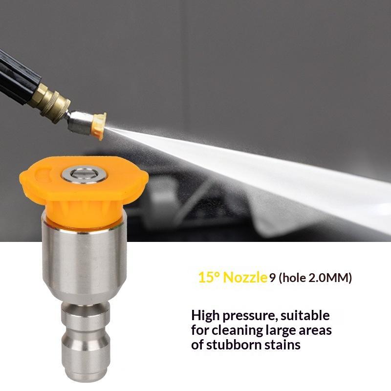 High Pressure Washer Turbo Nozzles 1/4'' Quick Connect Rotary Spray Jet Tip For Car Cleaning Patio - Efficient Cleaning