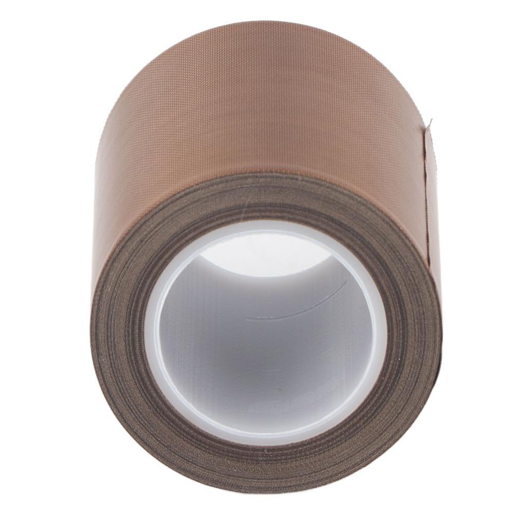 PTFE Coated Fiberglass PTFE Tape 2-inch x 33 Feet x 0.18mm 1 inch x 33 ft x 0.18mm High Temperature Tape Brown Silicone Adhesive