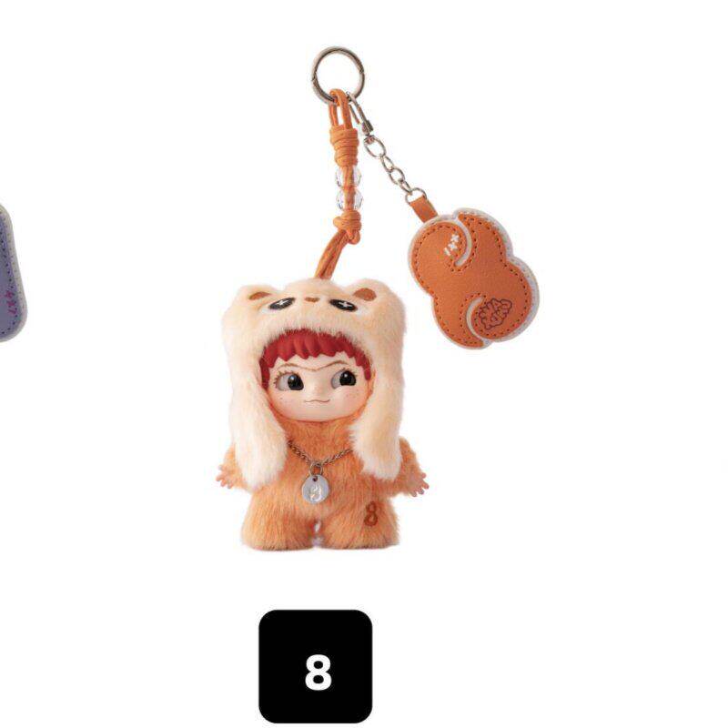 Genuine In Stock Wakuku 3.0 On A Roll Series Dolls Cute Fluffy Collectable Figure Bag Charm Keychain Toys Holiday Gift