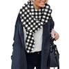 Women's Plaid Scarf Warm Thickening Trend Scarf Shawl Cape