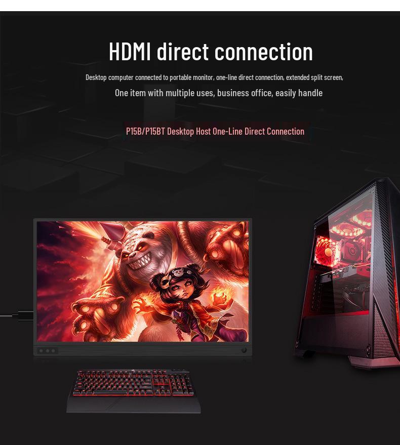 13.3" Ultra-thin 3K Touchscreen Portable Monitor, 1080P HDMI with HDR Support