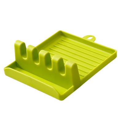 Plastic Utensil Rest with Pot Lid Holder Stand for Ladles Spoon Spatulas Kitchen Supplies