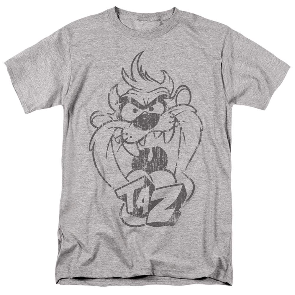 Looney Tunes - Faded Taz -  Unisex Short Sleeve Children s T-shirt - Gray 140