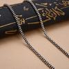 Vintage S925 Sterling Silver Oxidized Popcorn Chain Necklace for Men & Women