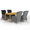 VidaXL 5-piece Garden Dining Set Light Grey 3067839