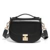 Retro Genuine Leather Saddlebag Women's Bag with Wide Shoulder Strap Versatile Casual Crossbody Small Trendy Bag