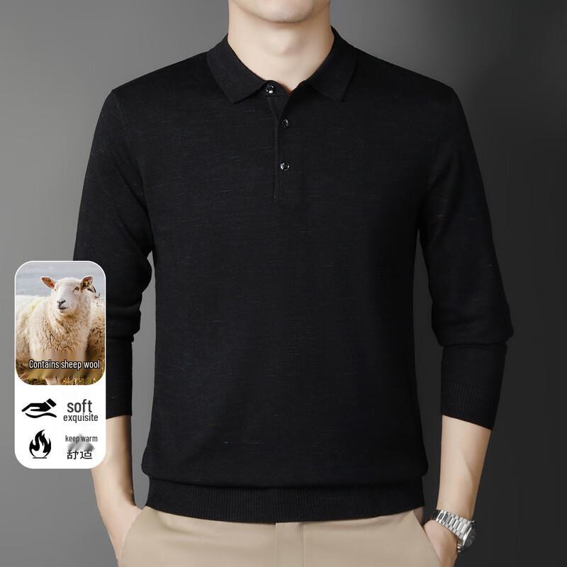 SNOWFLYING Мужской классический свитер-поло с воротником L