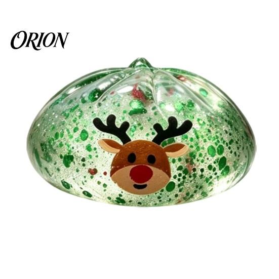 Birthday Gifts for Kids Glitter Bun Stress Relief Toy, Soft TPR Slow Rising Sensory Christmas Squeeze Balls Fidget Toy Anxiety Relief, Holiday Adults
