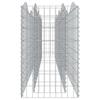 Gabion Raised Bed with Arch 400 X 50 X 100 Cm Galvanized Steel