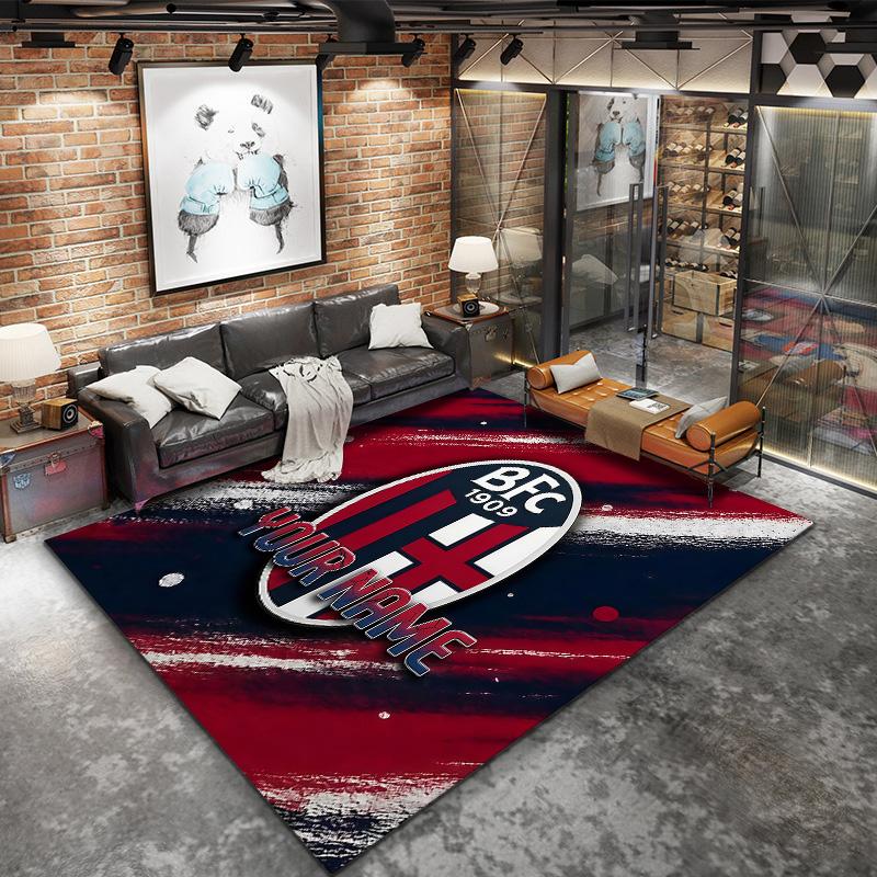 Bologna Fc Custom Name Carpet Rug For Living Room Bedroom Home Sofa Decoration Kids Play Nonslip Floor Mat