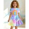 Children's Girls Summer Casual Dress 3D Cartoon Print Sleeveless A-line Skirt Children's Clothing A-line Princess Skirt