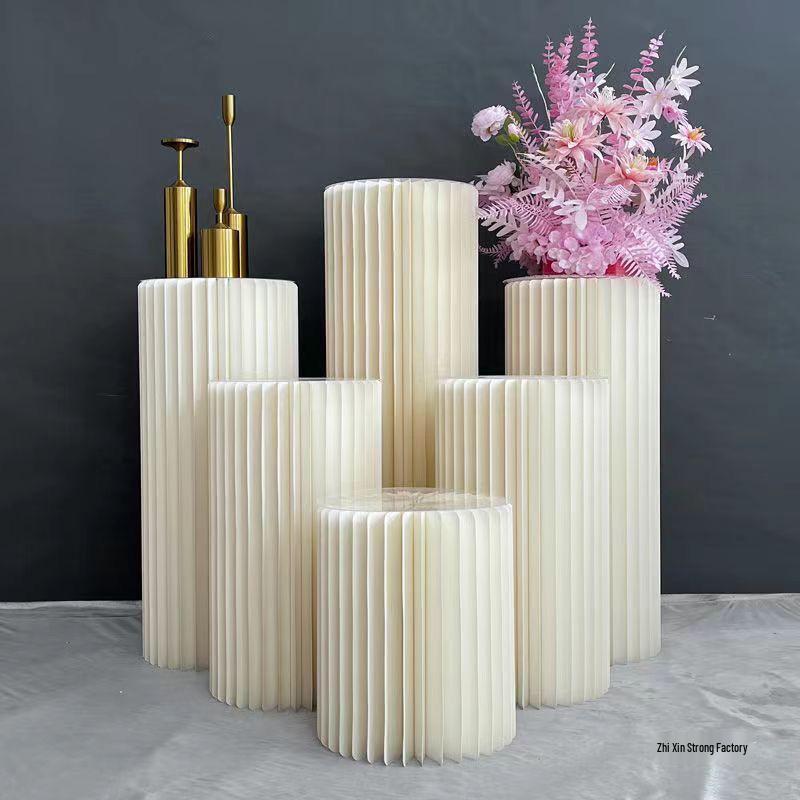 Foldable Roman Column Tabletop Display for Weddings, Birthdays, and Window Decorations