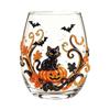 Pumpkin Tentacle Halloween Glass Skull Ghost Drinking Wine Cup Gothic Halloween Art Cup  Cocktail