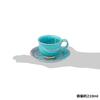 Marui Pottery Shigaraki Ware Hechimon Cup & Saucer, Approx. 210ml Capacity, Dewdrop Blue, MR-3-4397
