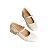 Retro square head Mary Jane women's shoes autumn new versatile high heels thick heel light mouth single shoes women