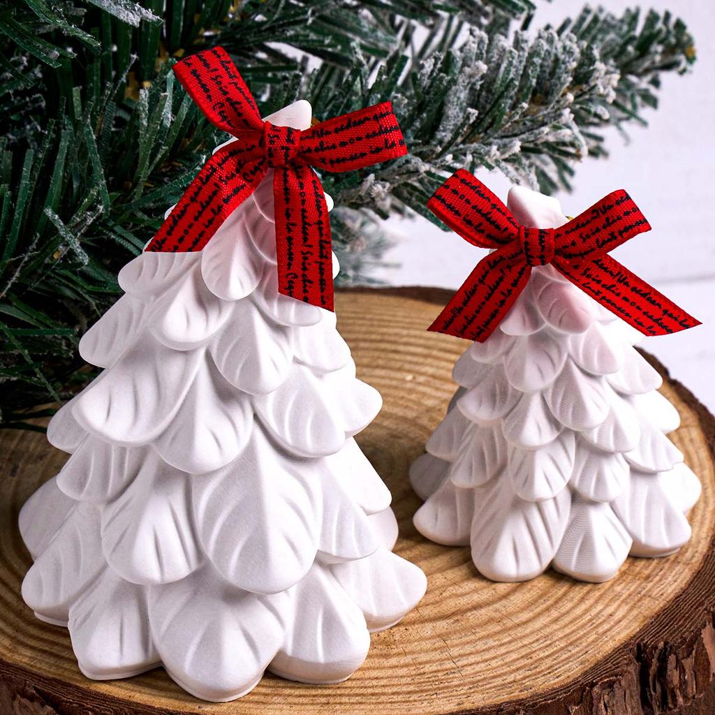 3D Christmas Tree Silicone Candle Mold DIY Christmas Ornaments Scented Candles Soap Molds Plaster Resin Chocolate Crafts Making