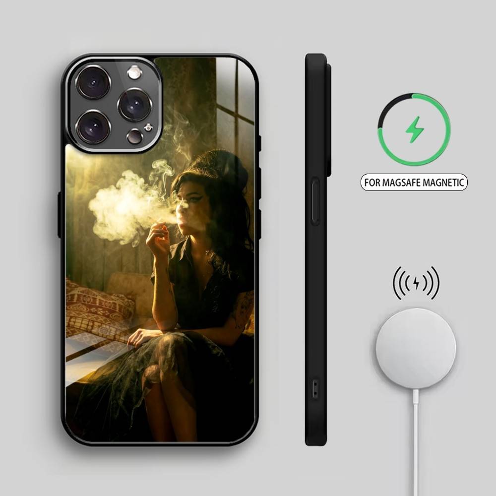 Singer A-Amy W-Winehouse Phone Case For iPhone17,16,15,14,13,12,11 Plus,Pro Max Magnetic For Magsafe Wireless Charging
