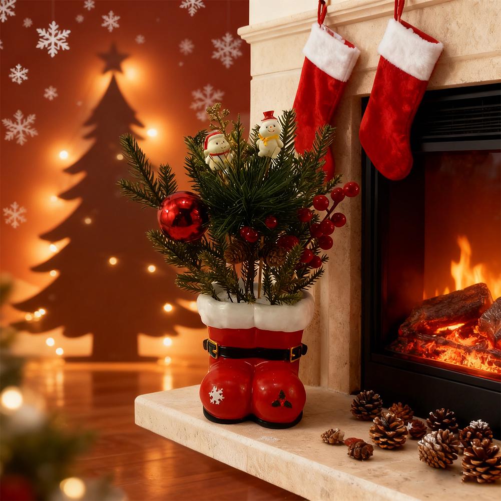 Julblomkruka, Växthållare Behållare Prydnad Bordscenterpiece Planteringskruka Kruka för Fönsterbräda Skrivbord