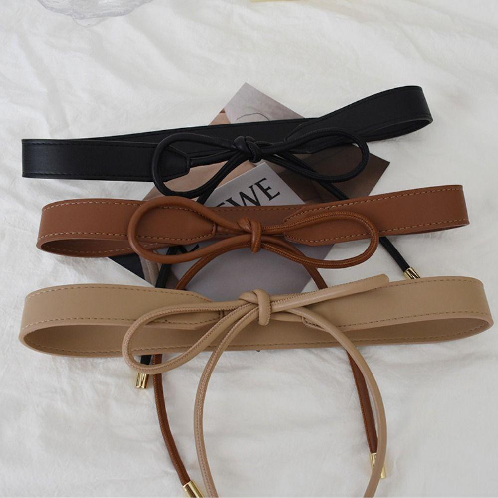 Narrow Women Waist Chain Waistband Retro Waist Belt Lace-up Belt  Decorative Dress