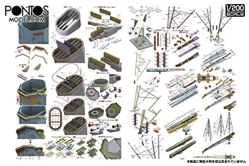 PONTOS MODEL 1/200 Scale Japanese Navy Battleship Yamato 1945 Detail Up Set for Plastic Models (Part Number 23011F1)