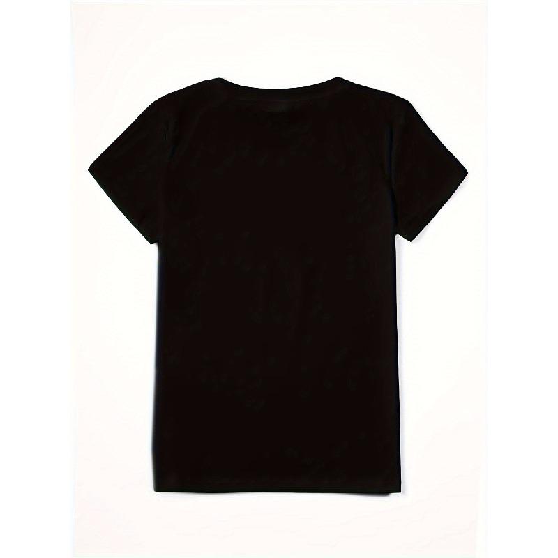 Womens Butterfly Print Round Neck Short Sleeve Pure Cotton T Shirt Heat Transfer Design Casual Outdoor Home Wear Summer Stylish Gift Basic Top