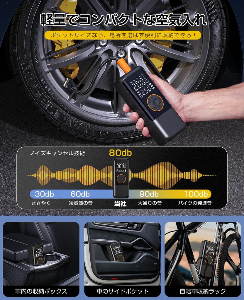 Electric Tire Pump for Bicycles and Motorcycles LCD Fills in 10 2025 New Smart 150 PSI Adjustable Compatible with Presta and Schrader Fast Storage and