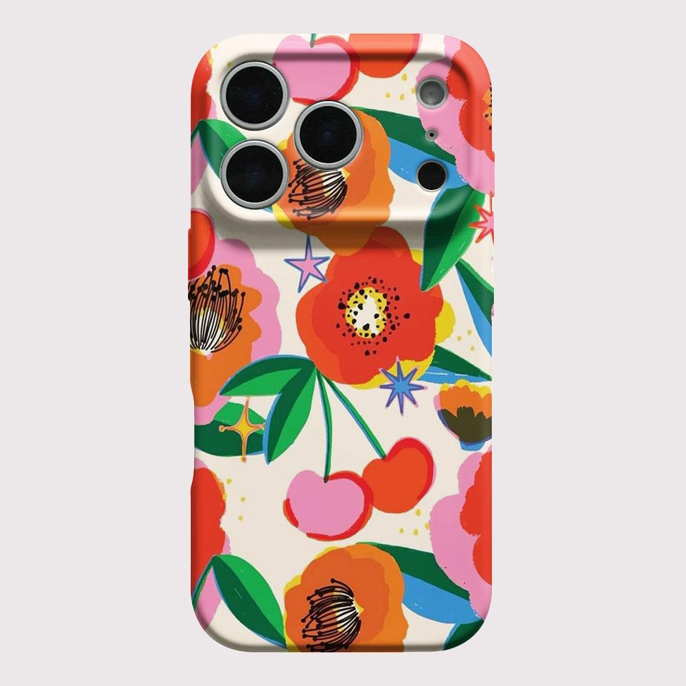 

Colorful Flower Cherry Phone Case for Oppo Realme C75 C63 C65 C67 C53 C55 C35 C33 C20 C21Y C30S 9 9i 8 8i Pro Plus 4G 5G Hard PC Realme C55 4G