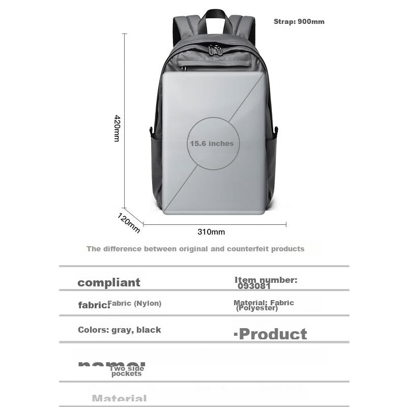 POLO Men\'s Backpack, Laptop Bag for 14/15.6-Inch Computers, College Student Bookbag, Business Travel Notebook Bag