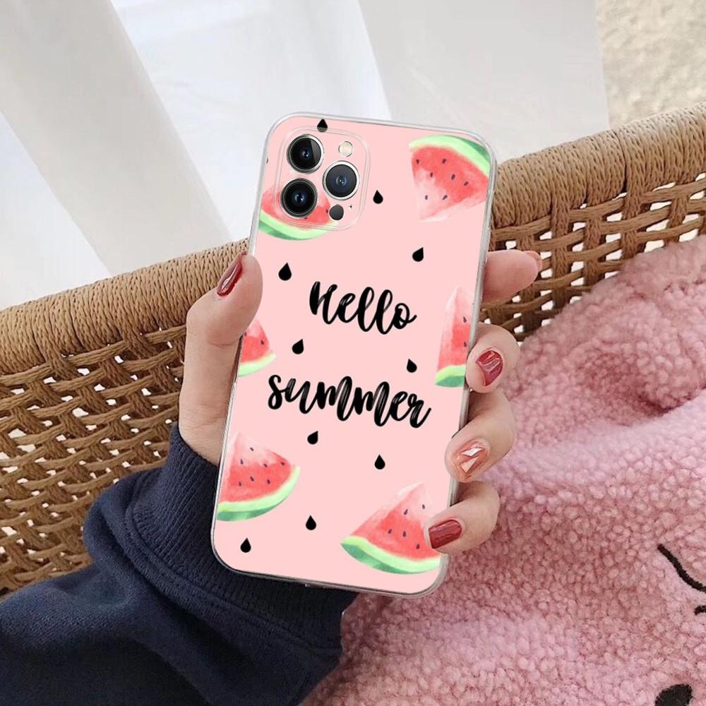 Summer Fruit Phone Case For iPhone 14 13 12 Mini 11 Pro XS Max X XR SE 6 7 8 Plus Soft Silicone Cover