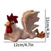 Viral Lying Rooster Resin Statue, Funny Desktop Animal Decor for Home Office, Trending Farmhouse Sculpture