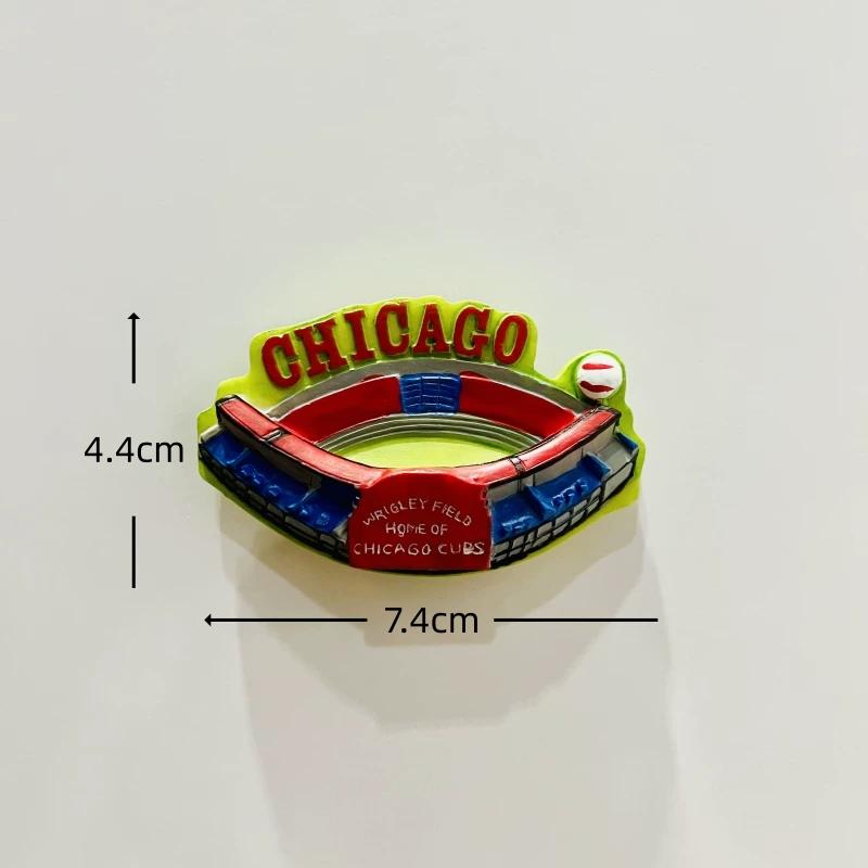Vereinigte Staaten Chicago Kühlschrankmagnete Aufkleber Tourismus Souvenir Kühlschrankmagnete Aufklebersammlung Handwerk Dekoration Artikel