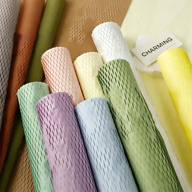 10Pcs Flower Wrapping Paper Packaging Paper Packaging Material Mesh Art Paper Honeycomb Packaging