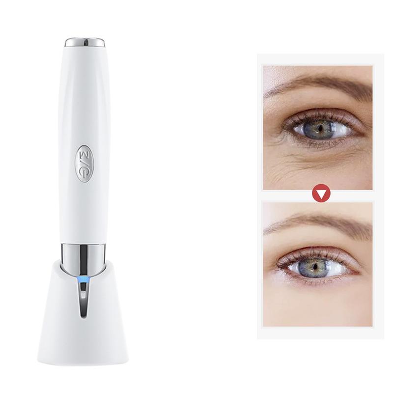 Eye Massager with Vibration - Heated Beauty Pen for Dark Circle Treatment, Wrinkle Reduction & Facial Serum Absorption