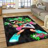 Tappeto Gioco Cartone Animato Splatoon3 PC Gamer per Camera da Letto Soggiorno Decorazione Casa Divano, Tappetino da Pavimento Decorativo Grande Gioco per Bambini Regalo