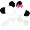 LIFKOME Set mit 2 Panda-Ohren Panda-Kostümzubehör Panda-Hut Panda-Kostümzubehör für Damen Panda-Ohren Stirnband Panda-Zubehör für Damen