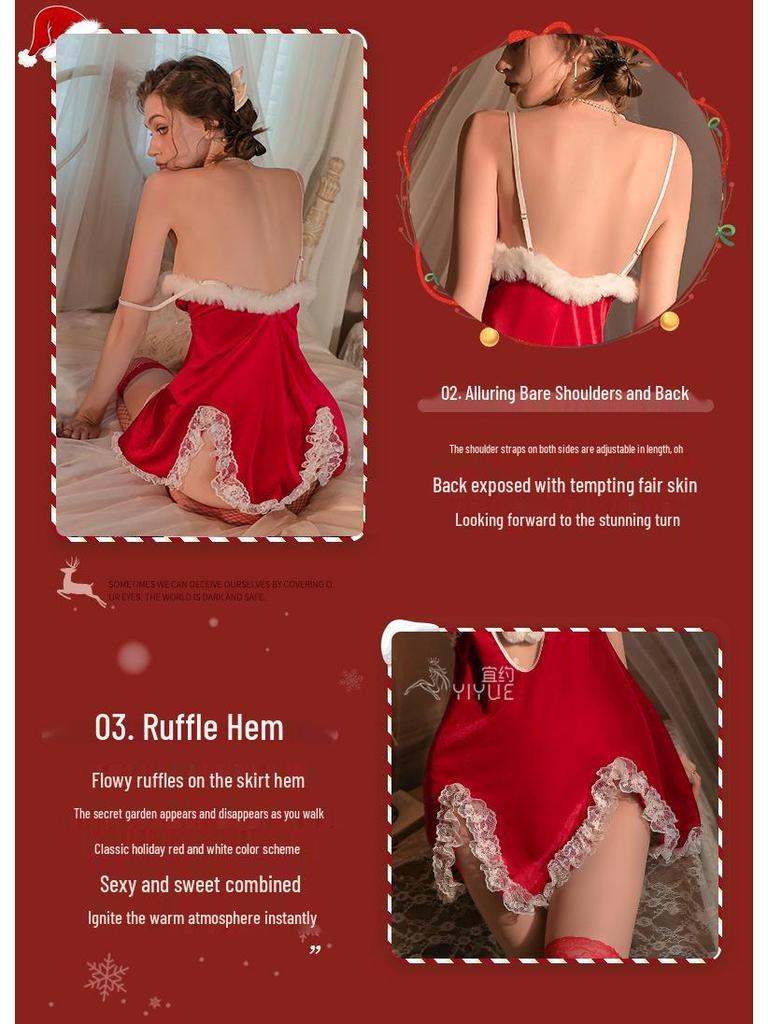 Yi Yue Sexy Christmas Lingerie Costume with Quick Release 8860